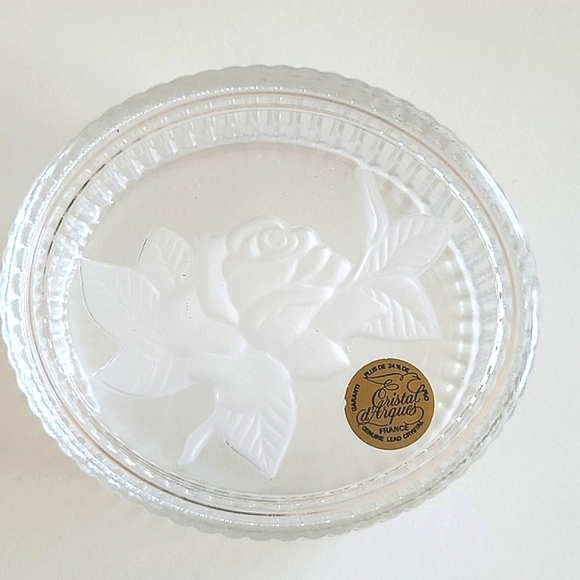 CRISTAL D'ARQUES Lead Crystal Trinket Box (France) - Picture 2 of 8